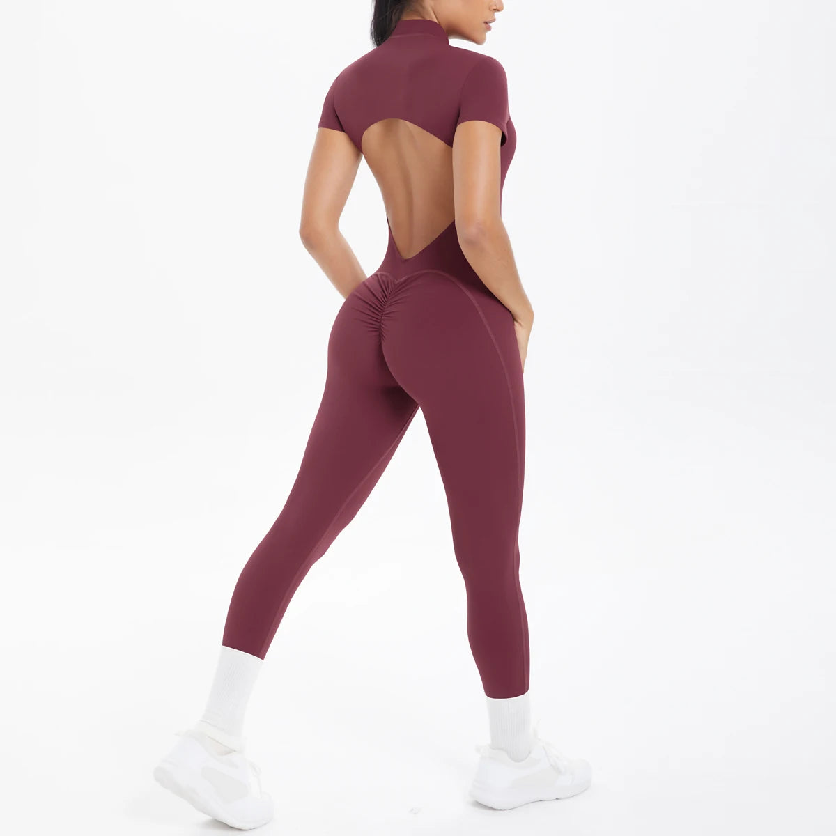 Backless Fitness Jumpsuit