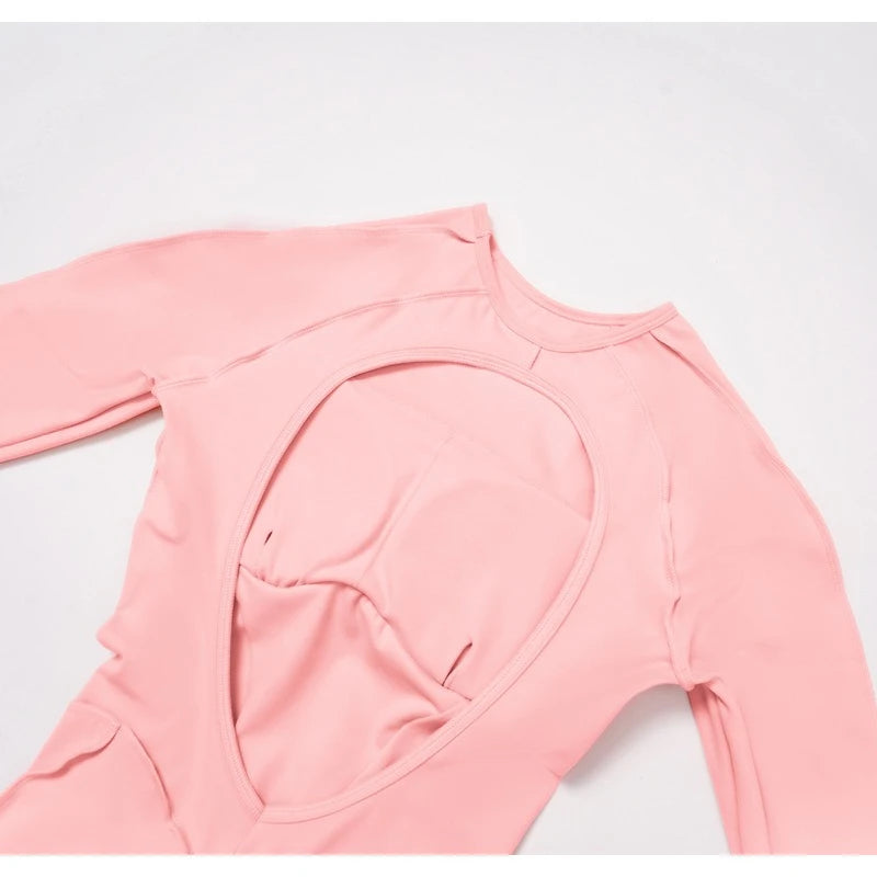 Hollow-Back Yoga Jumpsuit