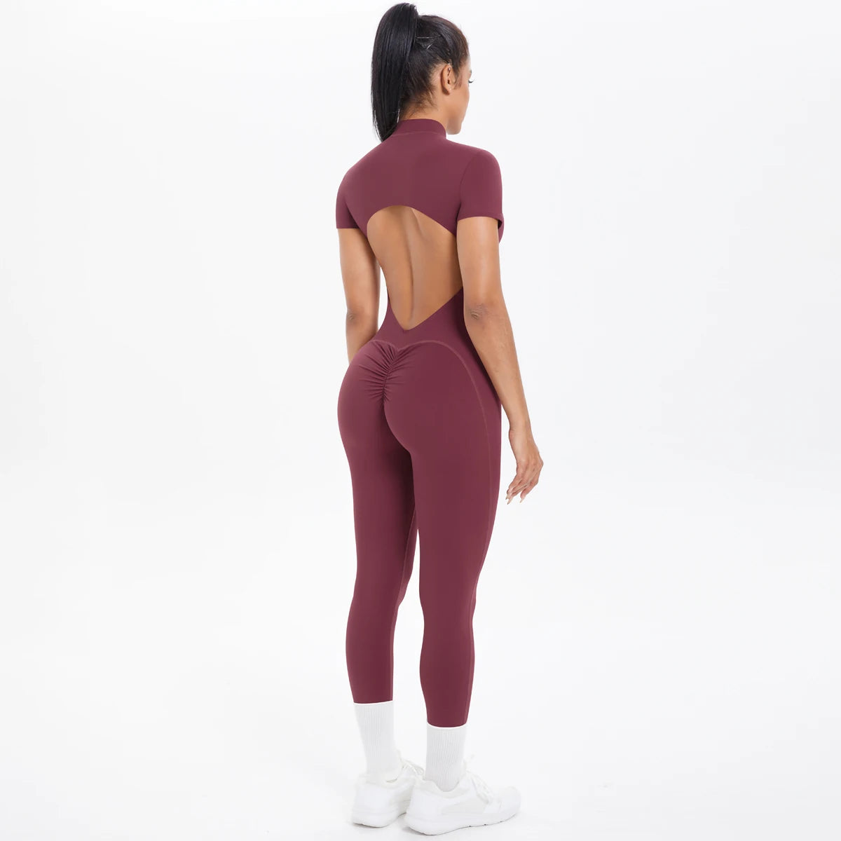 Backless Fitness Jumpsuit