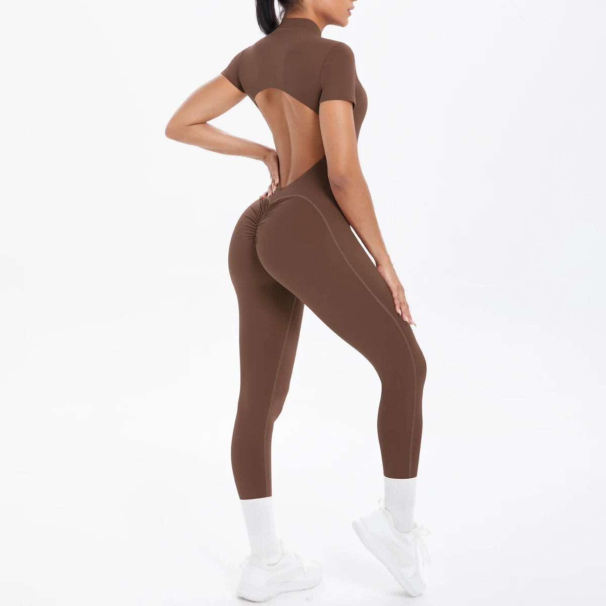 Backless Fitness Jumpsuit