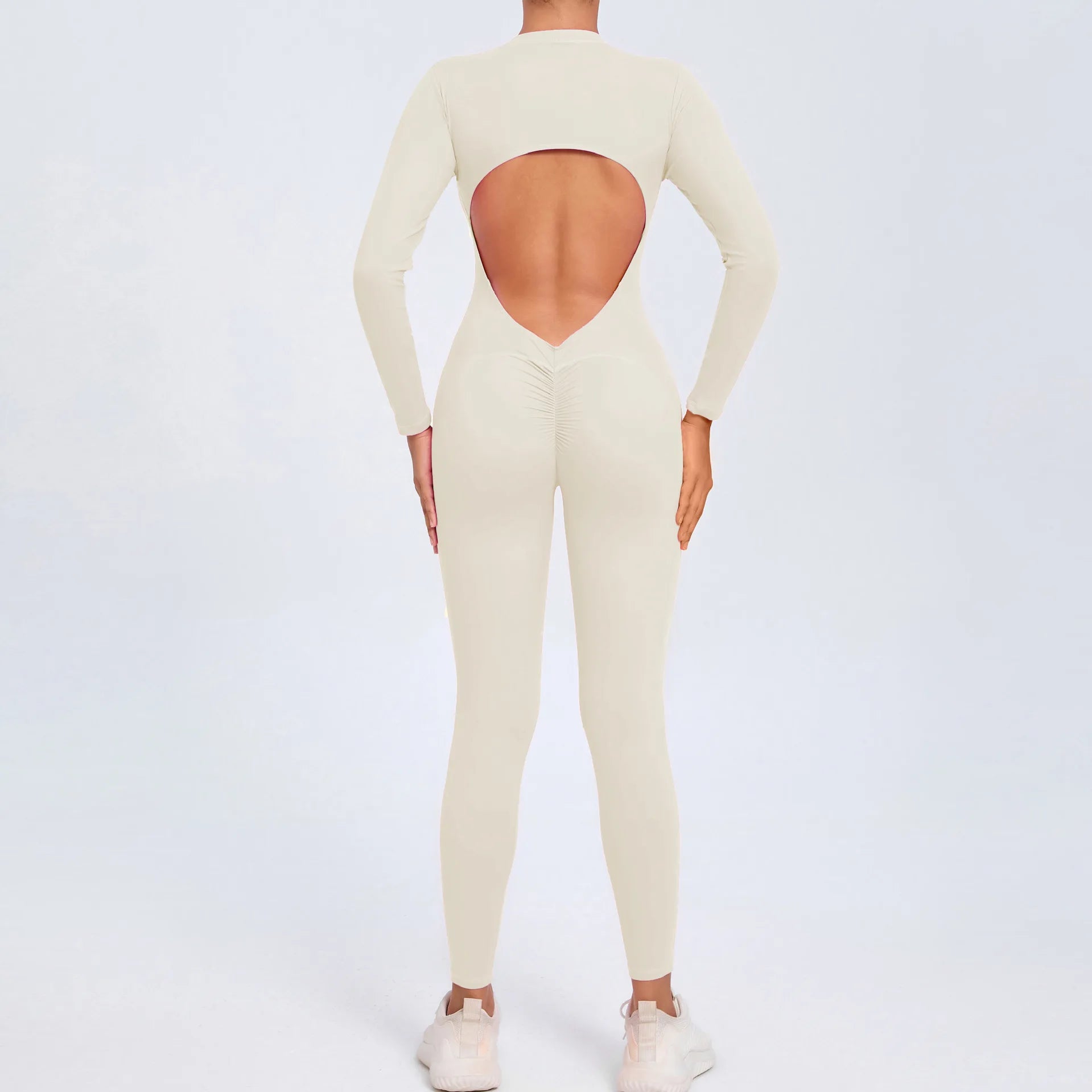 Long Sleeve Backless Jumpsuit