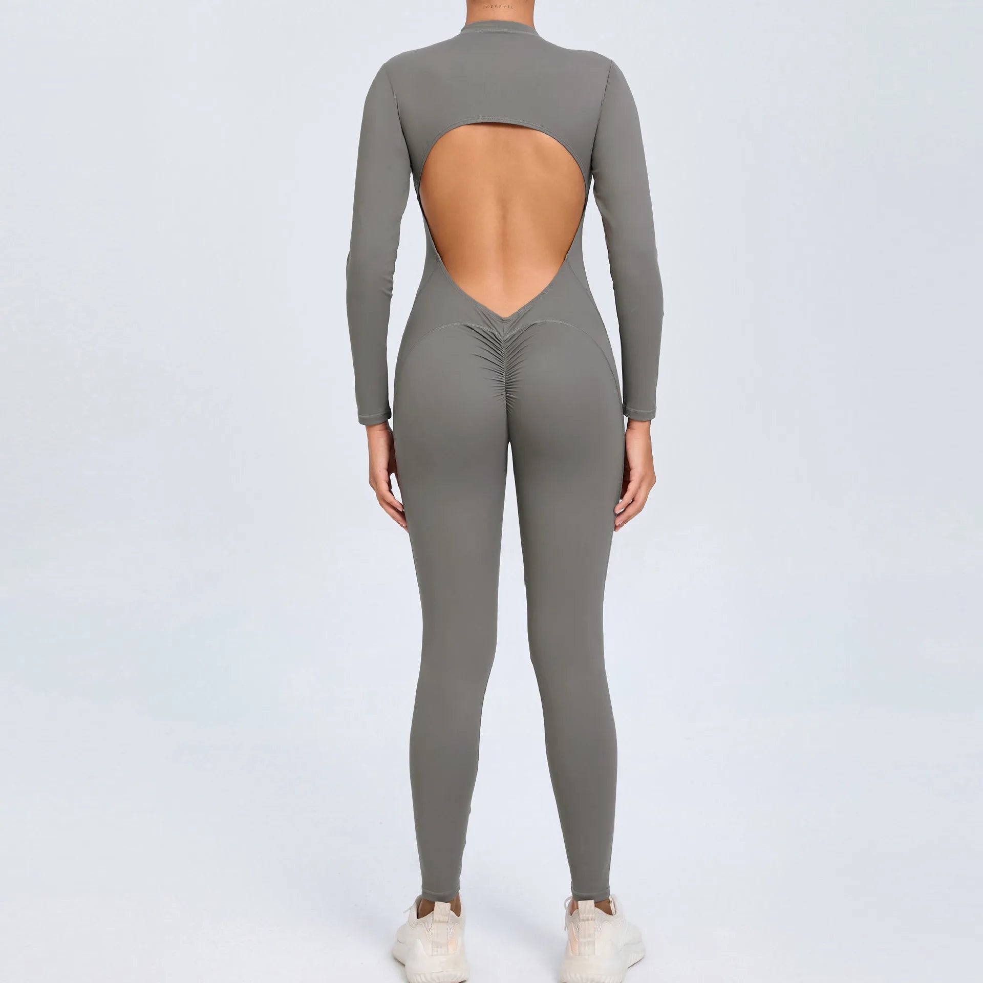 Long Sleeve Backless Jumpsuit