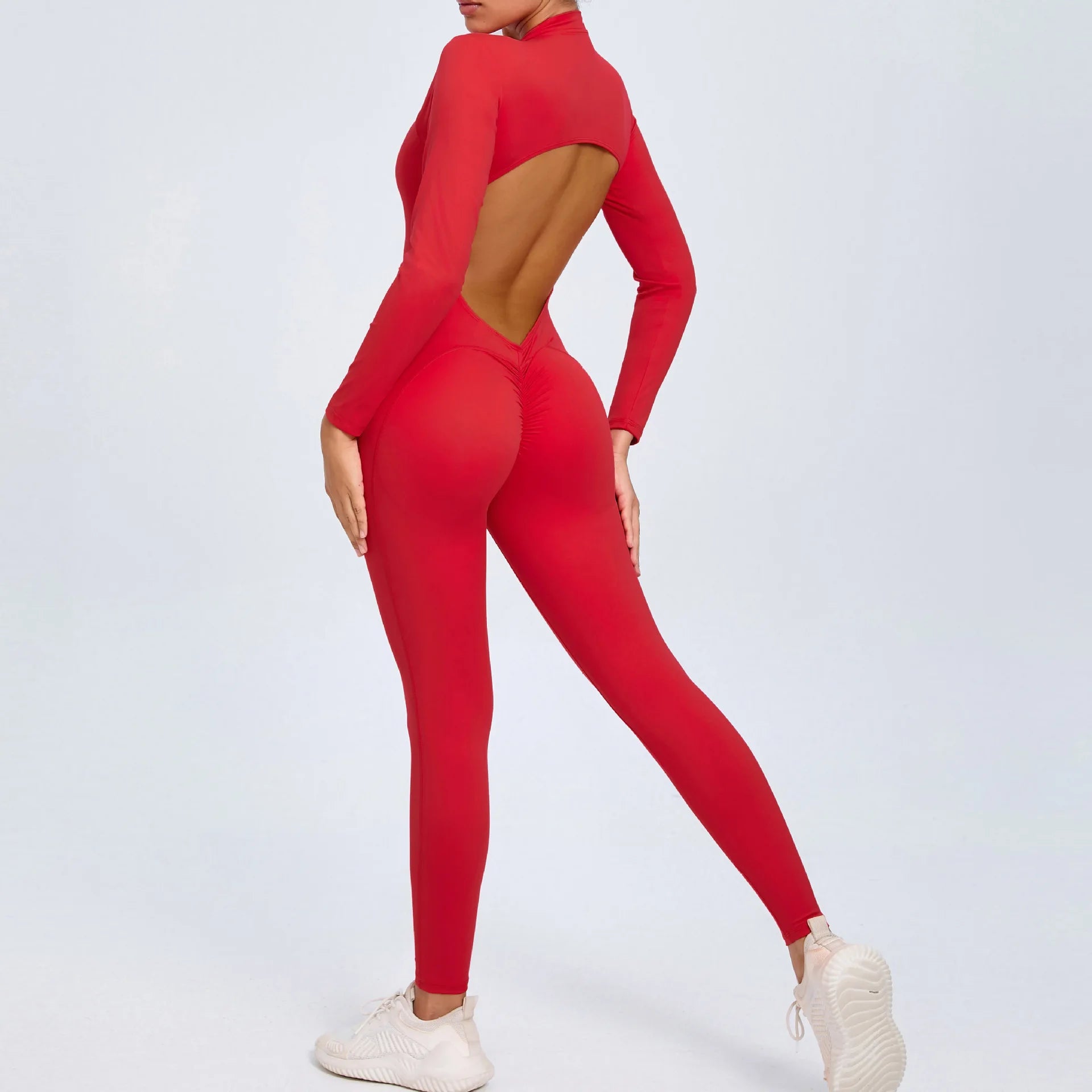 Long Sleeve Backless Jumpsuit