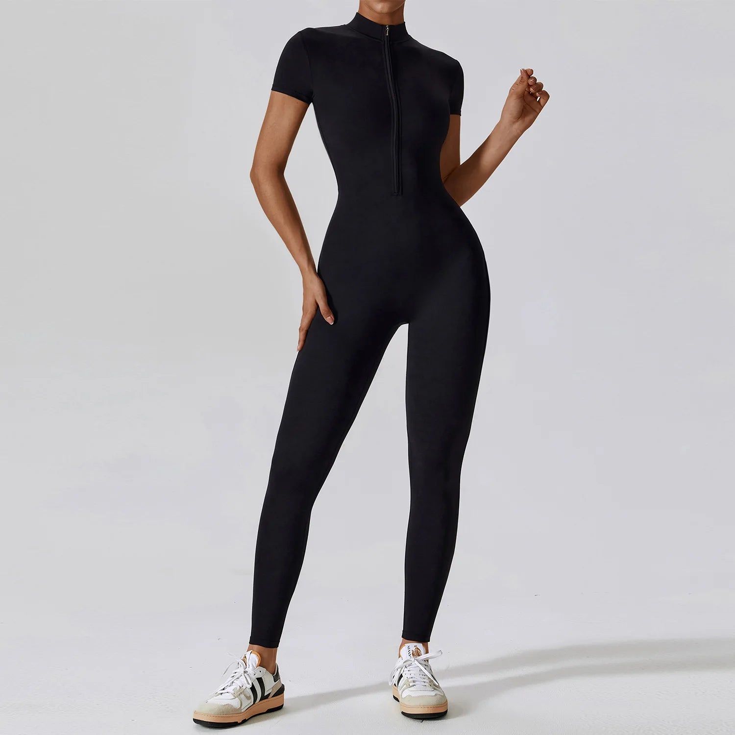 Zipper Workout Jumpsuit