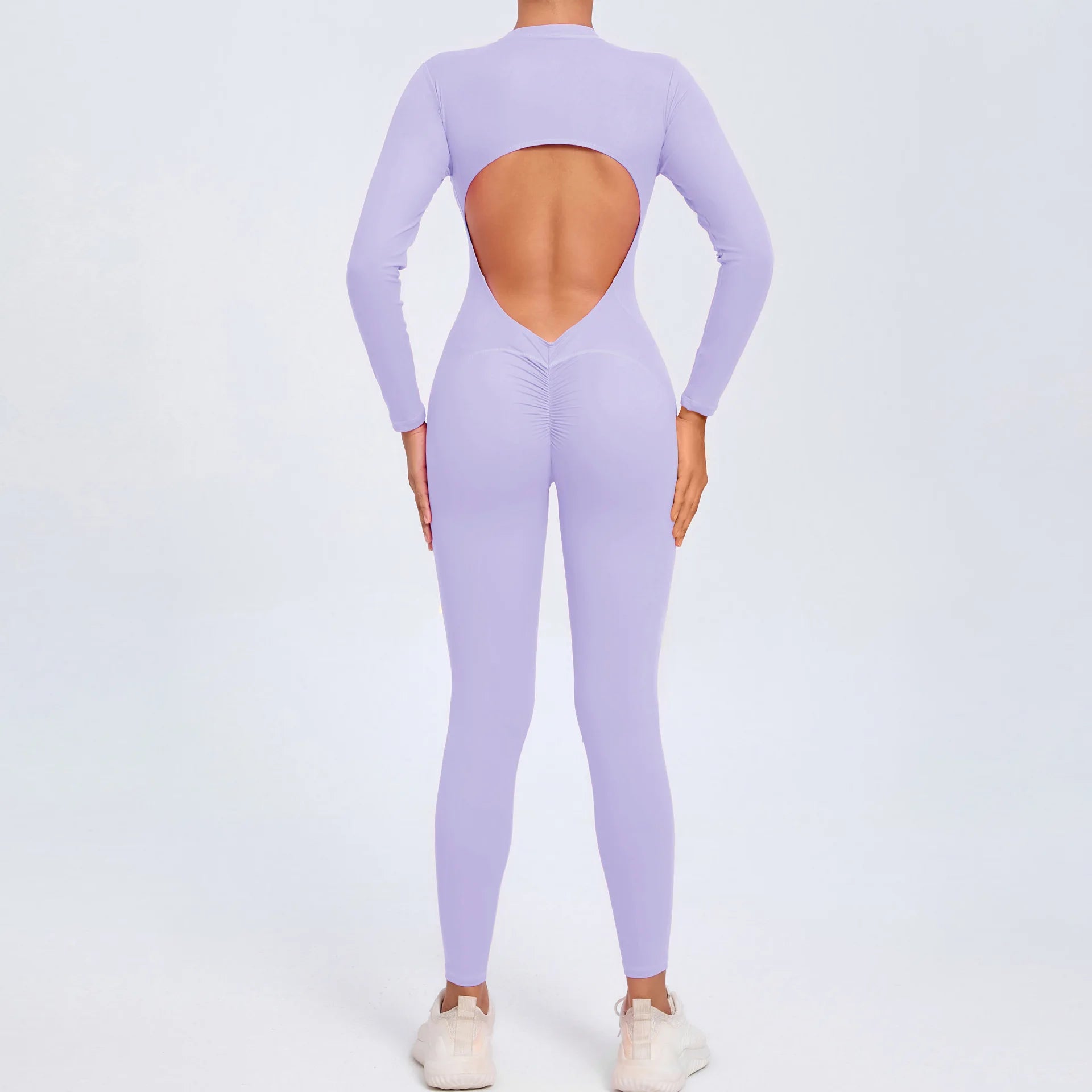 Long Sleeve Backless Jumpsuit