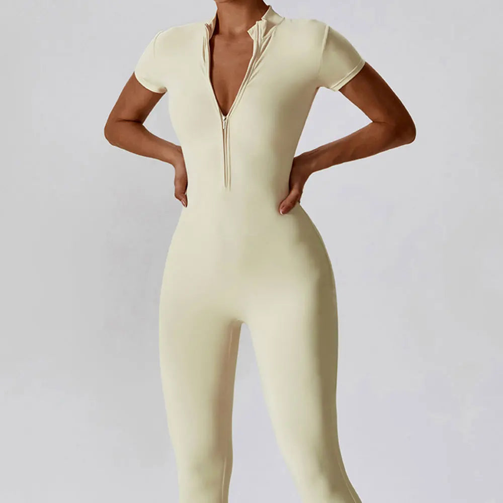 Zipper Workout Jumpsuit
