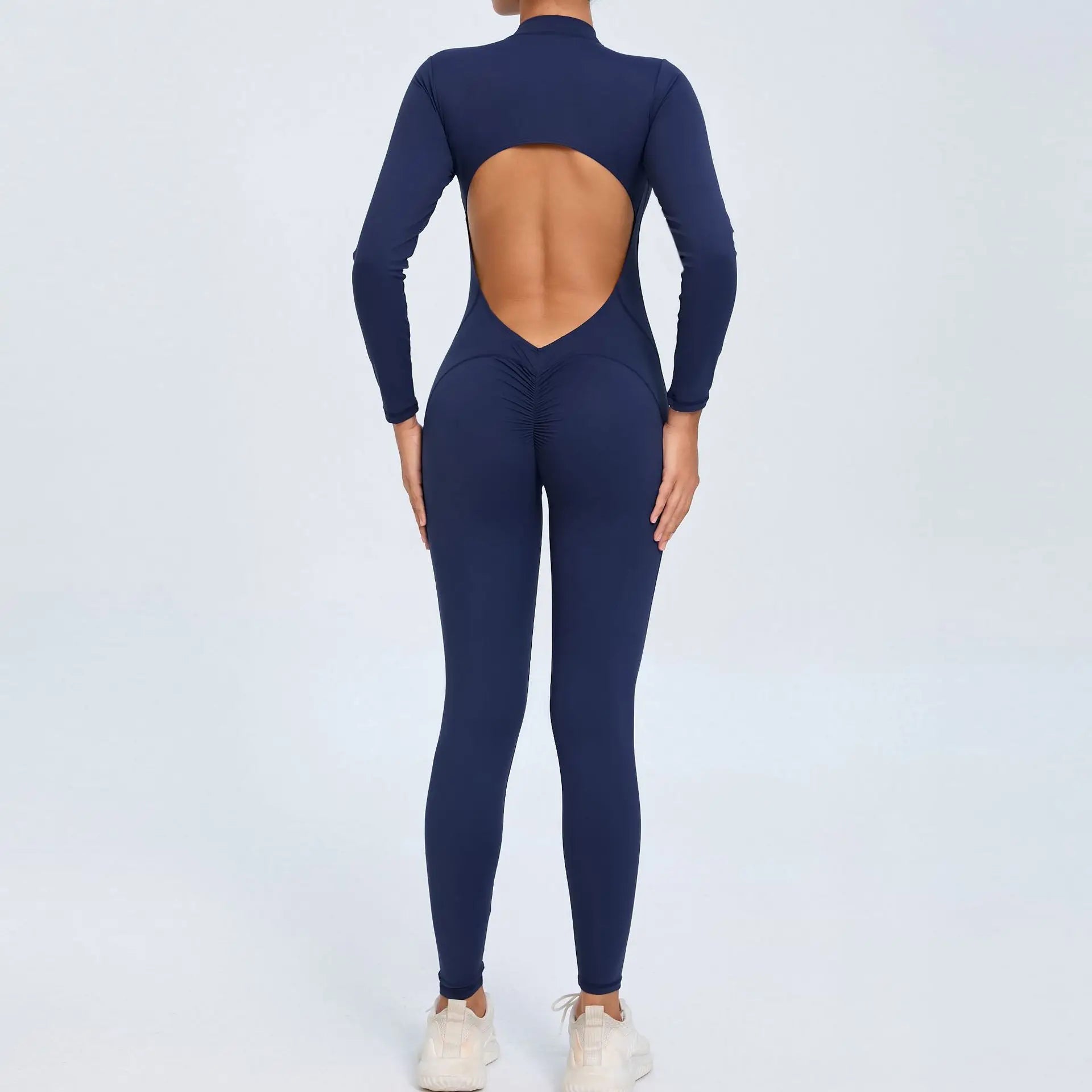 Long Sleeve Backless Jumpsuit