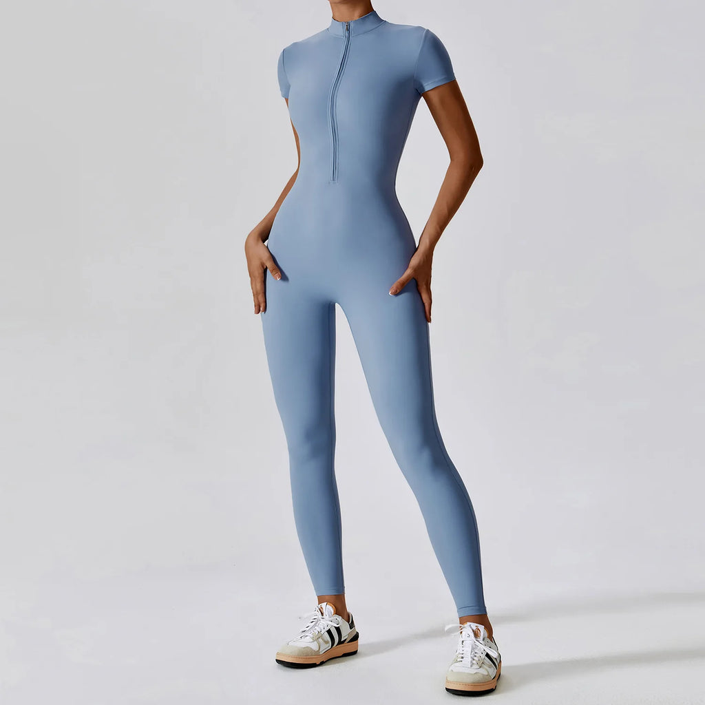 Zipper Workout Jumpsuit