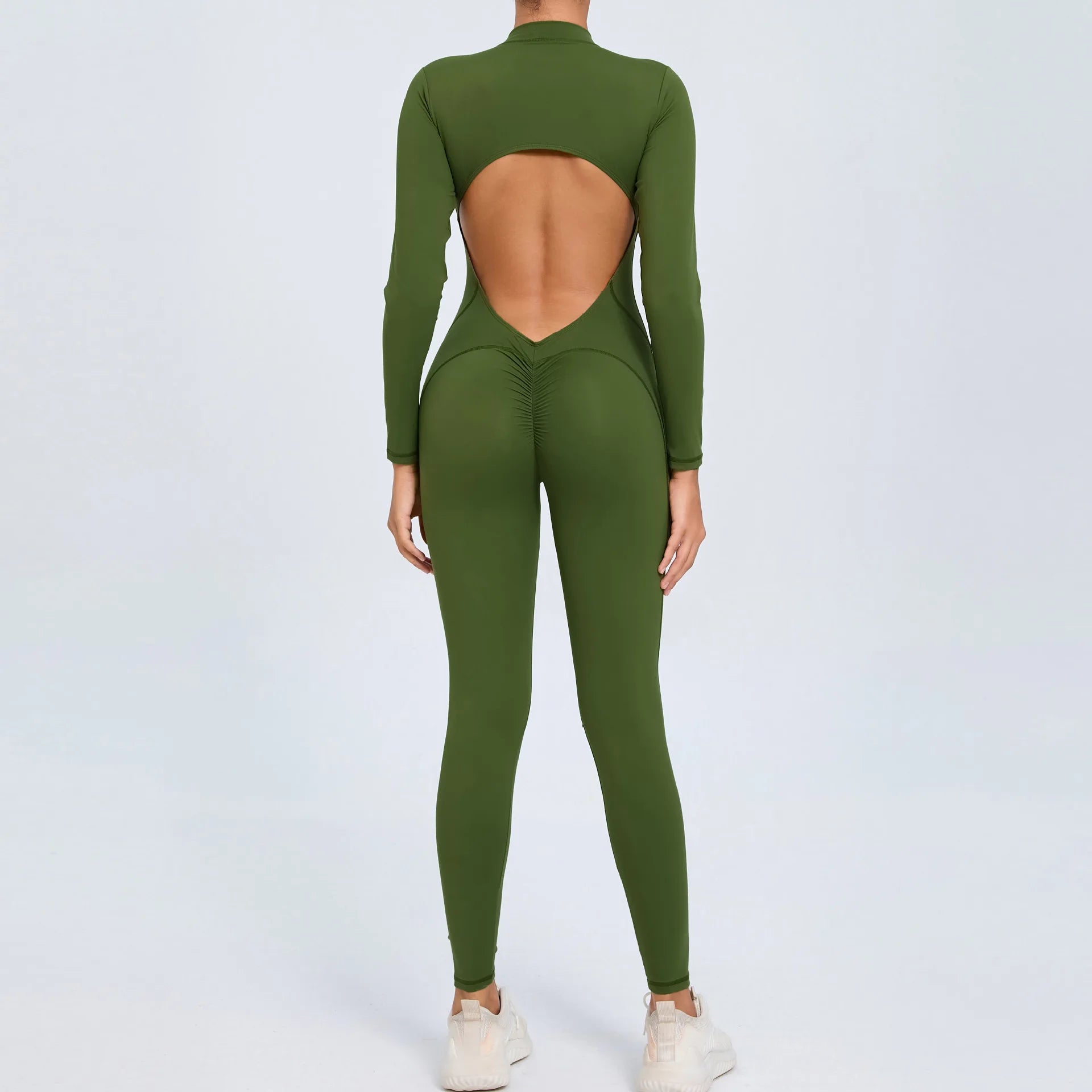 Long Sleeve Backless Jumpsuit