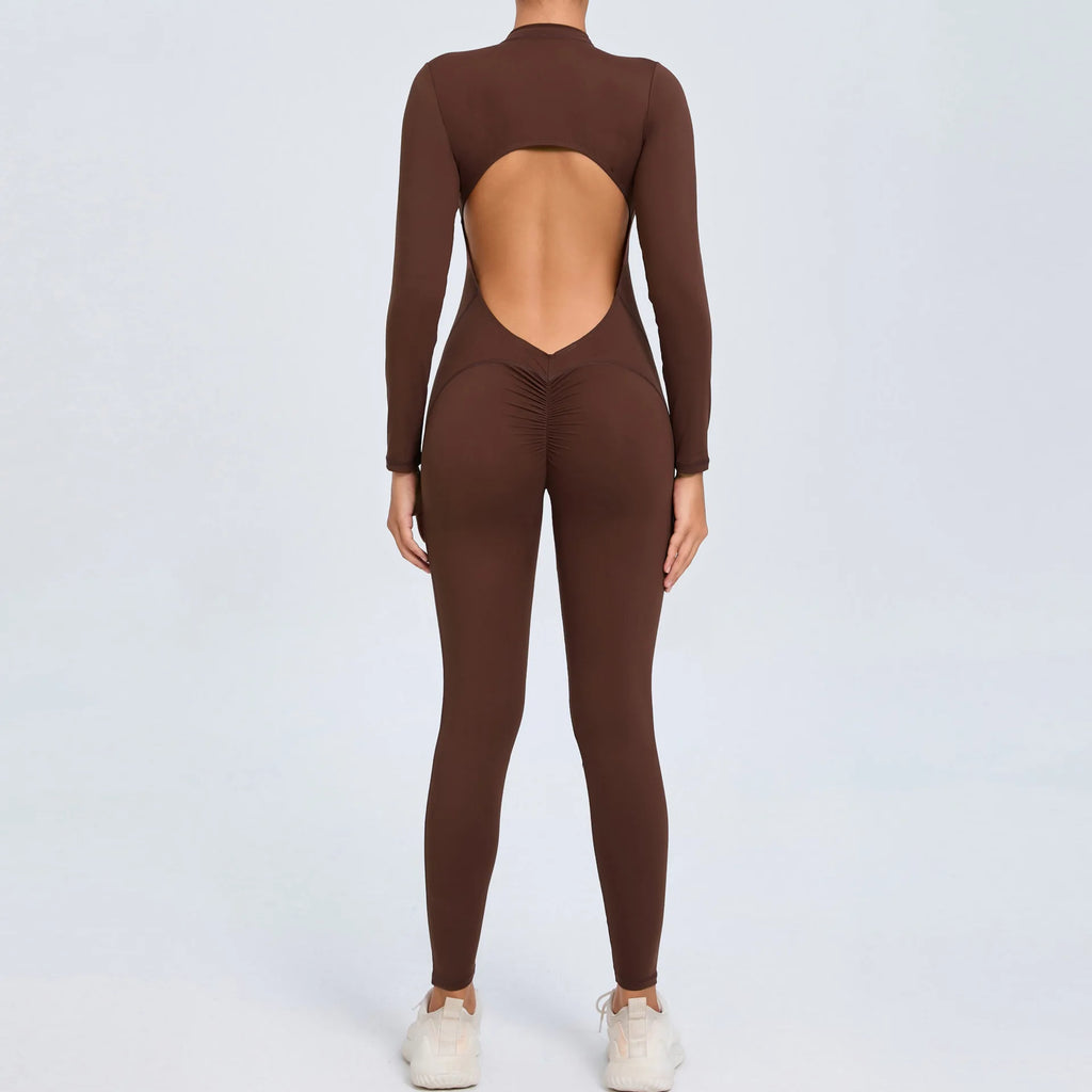 Long Sleeve Backless Jumpsuit