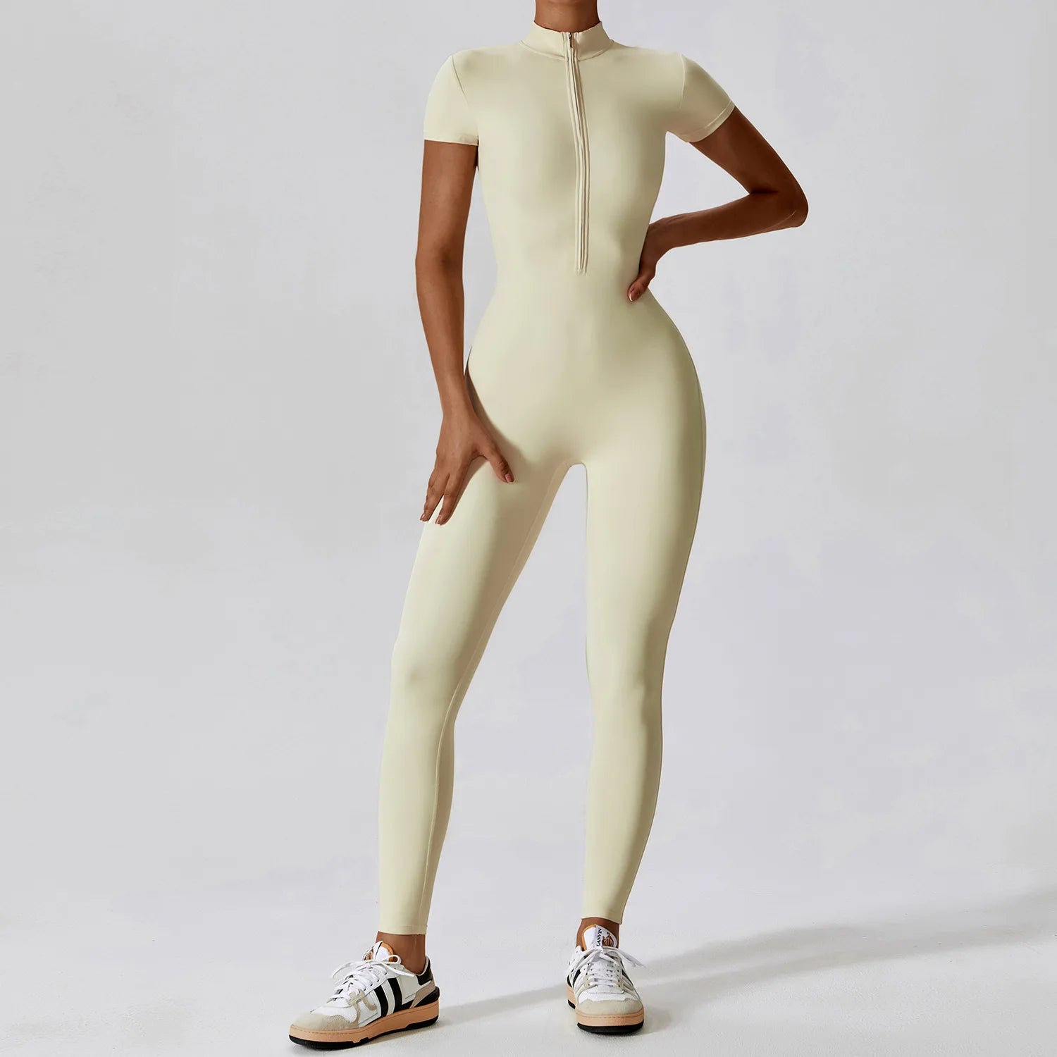 Zipper Workout Jumpsuit