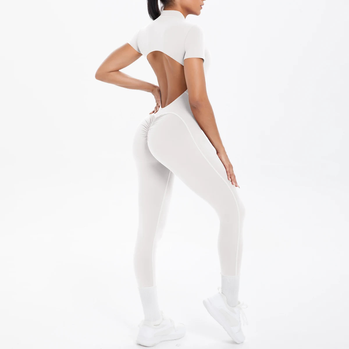 Backless Fitness Jumpsuit
