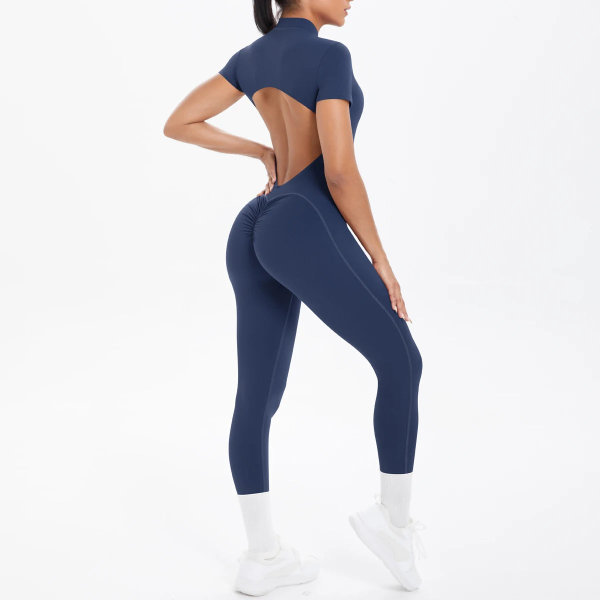 Backless Fitness Jumpsuit