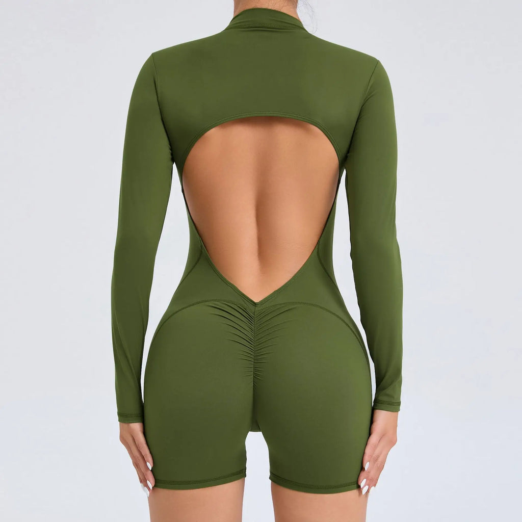 Breathable Backless Romper