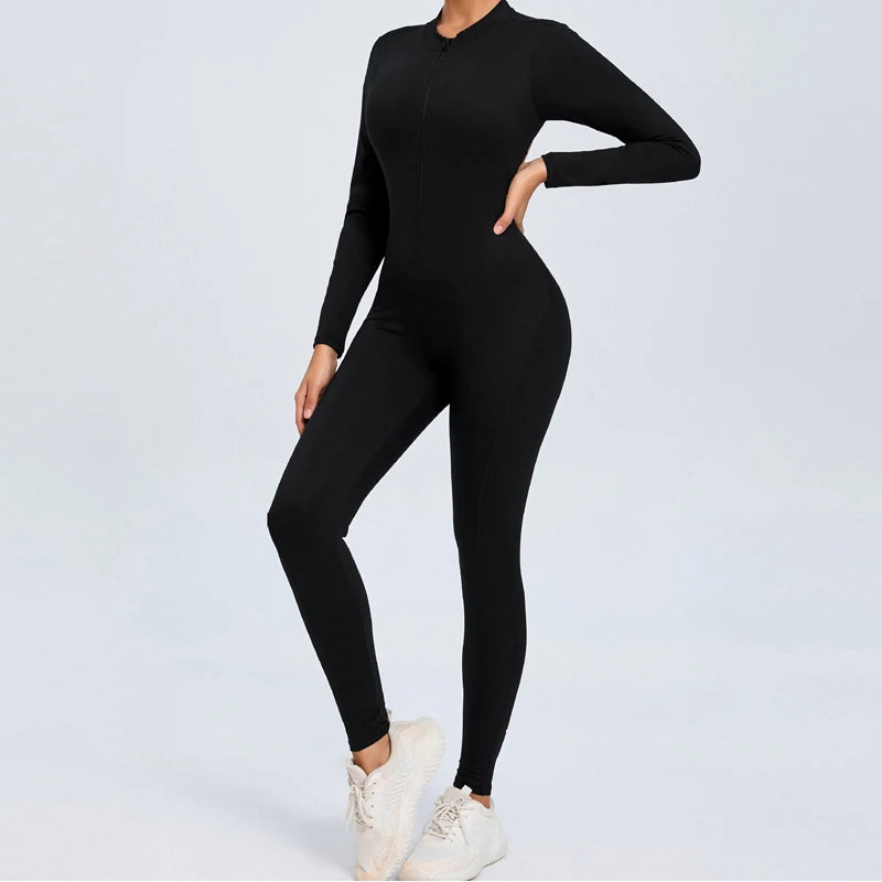 Long Sleeve Backless Jumpsuit